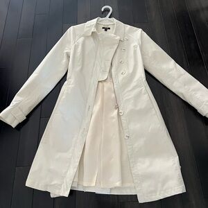 Jacob White & Cream Trench Coat (XS)